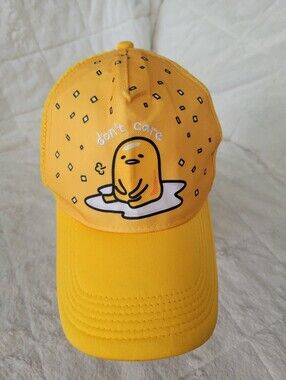 Yellow Gudetama 'Don't Care' Baseball Cap Unisex Logo